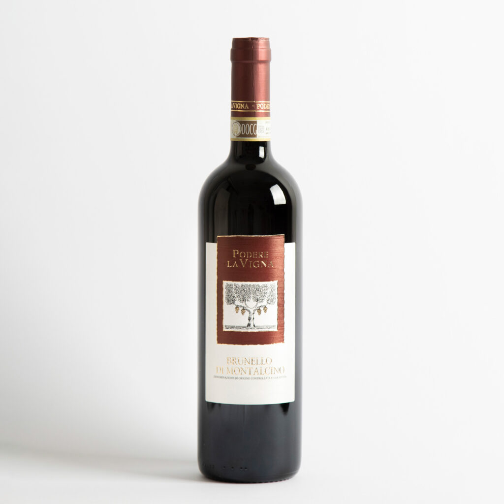 Dimmi chi sei e ti dirò cosa versarti nel calice a Podere La Vigna Bottiglia di Brunello di Montalcino di Podere la Vigna
